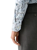 Slim-Fit Floral Button-Front Shirt
