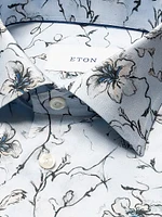 Slim-Fit Floral Button-Front Shirt