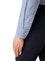 Slim-Fit Grid Check Button-Front Shirt