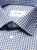 Slim-Fit Grid Check Button-Front Shirt