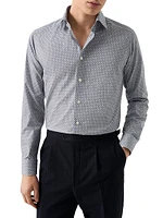Contemporary-Fit Medallion Button-Front Shirt