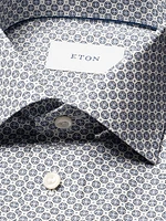 Contemporary-Fit Medallion Button-Front Shirt