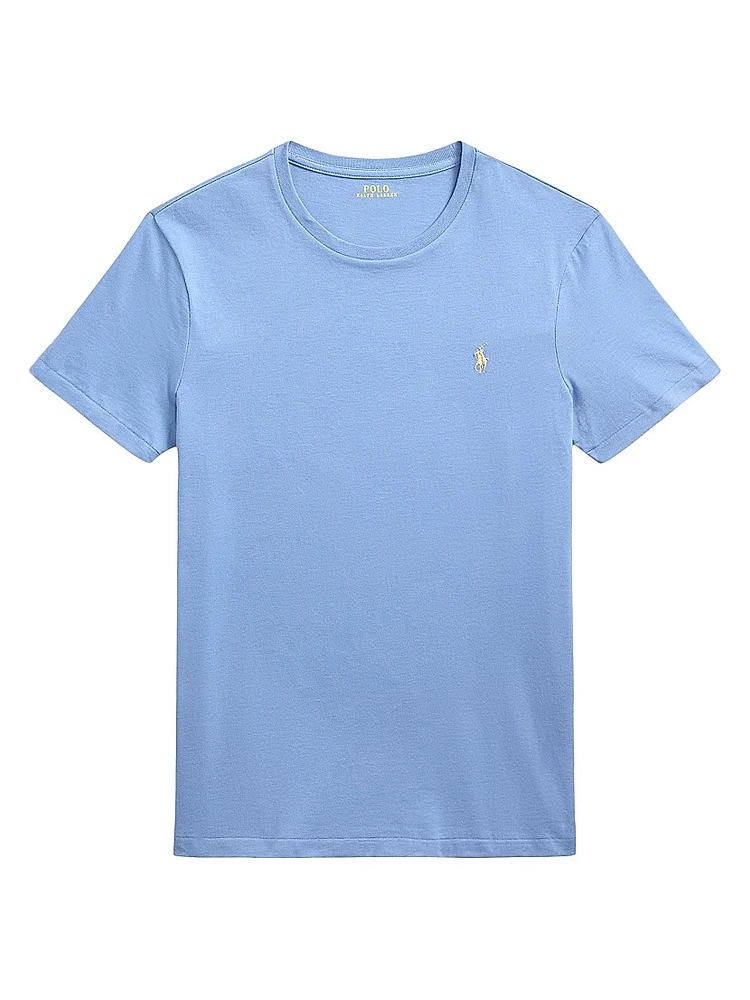 Custom-Slim-Fit Jersey Crewneck T-Shirt