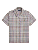 Classic Oxford Plaid Short-Sleeve Shirt