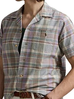 Classic Oxford Plaid Short-Sleeve Shirt
