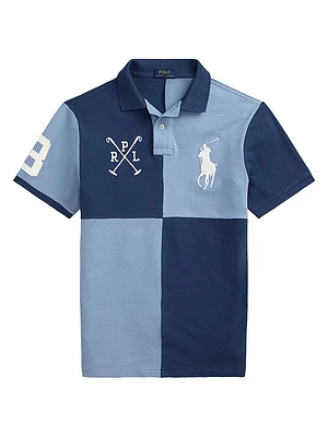 Custom-Slim-Fit Mesh Polo Shirt