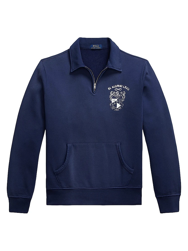 Fleece Half-Zip Collared Pullover