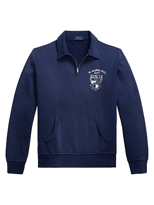 Fleece Half-Zip Collared Pullover