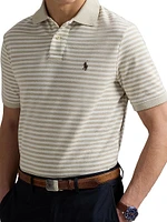 Classic-Fit Striped Mesh Polo Shirt