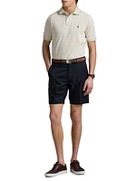 Classic-Fit Striped Mesh Polo Shirt