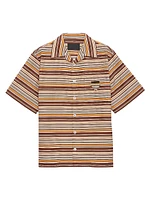 Striped Cotton Bowling Shirt