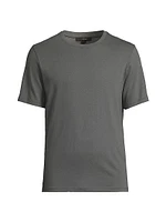 Loose Knit Cotton Crewneck T-Shirt
