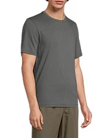 Loose Knit Cotton Crewneck T-Shirt