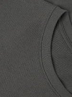 Loose Knit Cotton Crewneck T-Shirt