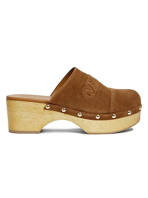 Sydney 60MM Studded Suede Clogs
