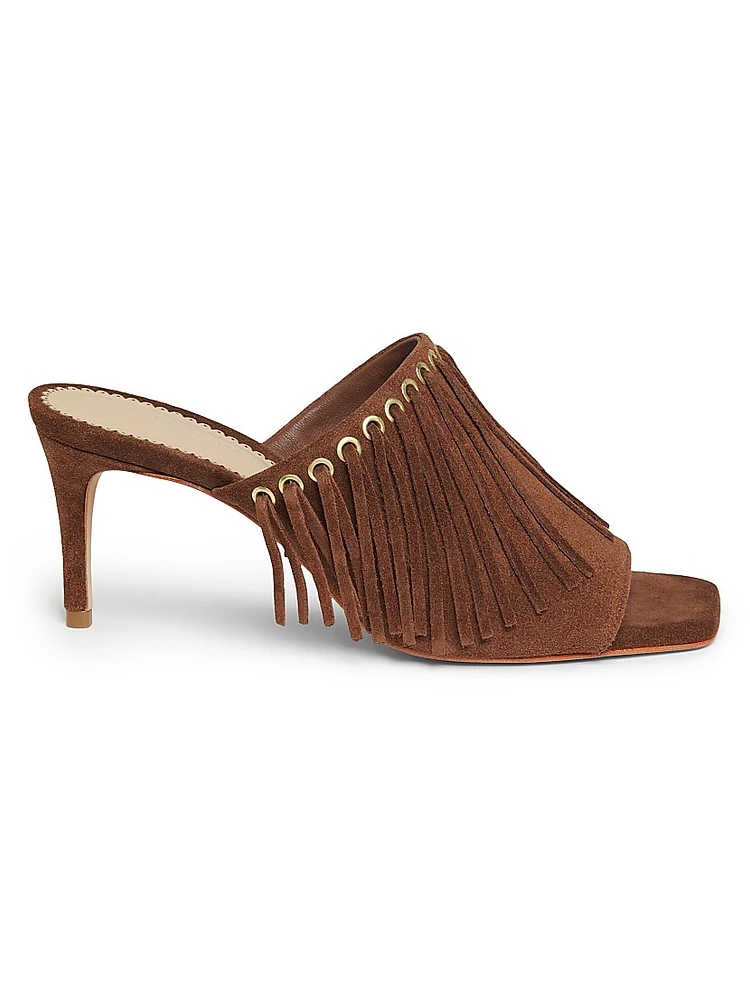 Sabrina 70MM Fringed Suede Sandals
