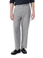 Donegal Wool-Blend Wide-Leg Pants