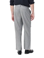 Donegal Wool-Blend Wide-Leg Pants