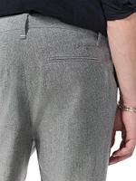 Donegal Wool-Blend Wide-Leg Pants