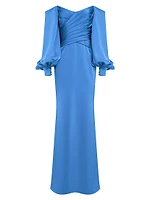 Milenia Off-The-Shoulder Satin Gown