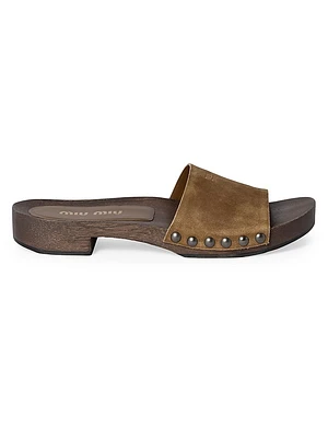 Faded Suede Clogs