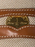 Canvas and Leather Mules