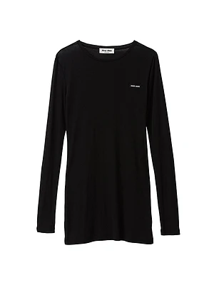 Ribbed Knit Jersey Dress