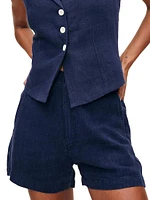 Taylor High Rise Linen Shorts
