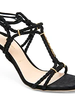 Lily 85MM Suede Strappy Sandals