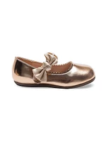 Baby Girl's Satin Elodie Rhinestone Bow Flats