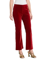 Velvet Boot-Cut Pants