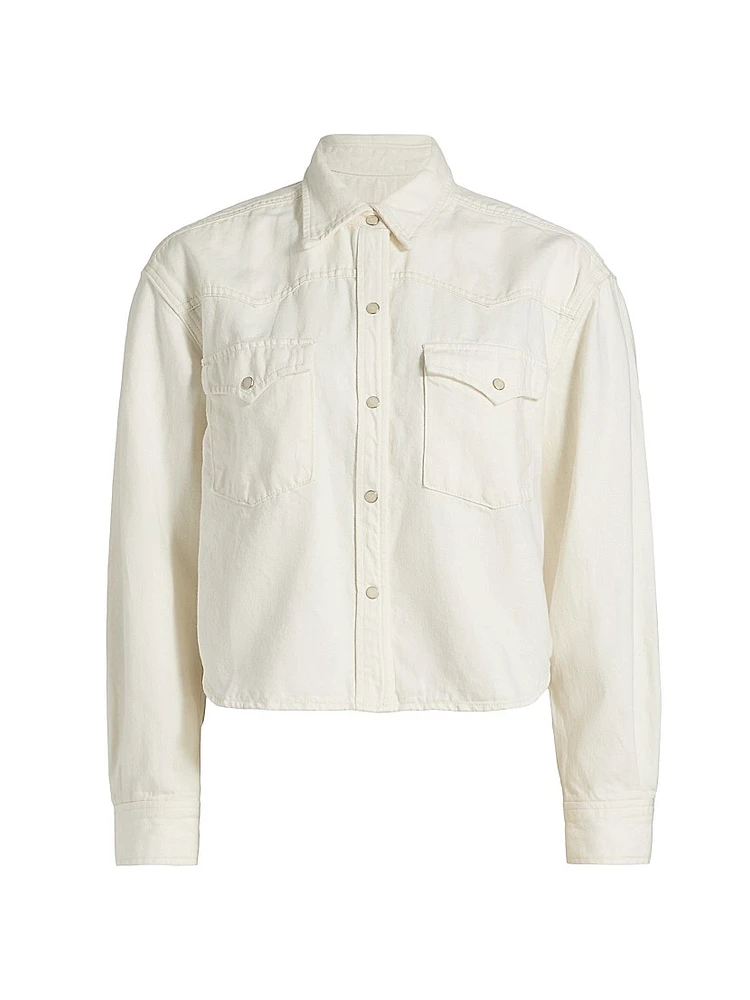 Stretch Cotton Crop Jacket