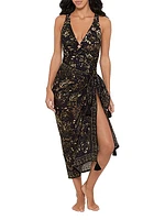 Balinese Botanical Print Cotton Pareo