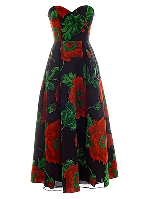 Maisy Poppy Fit & Flare Cocktail Dress