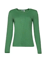 Long-Sleeve Cotton Slub Tee