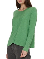 Long-Sleeve Cotton Slub Tee