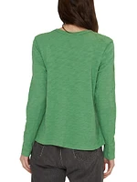 Long-Sleeve Cotton Slub Tee