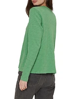 Long-Sleeve Cotton Slub Tee