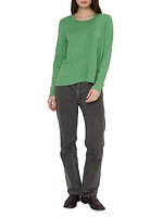 Long-Sleeve Cotton Slub Tee