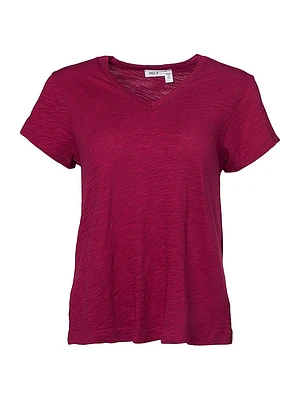 V-Neck Short Sleeve Baby Fit T-Shirt