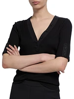 Adrian V-Neck Ribbed T-Shirt