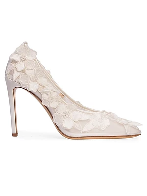 La Rose Satin Pumps