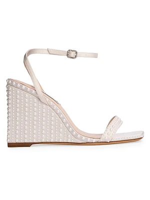 Ella Satin Wedge Sandals