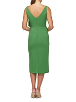 Jolie Ruffle-Trim Midi-Dress