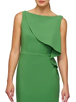 Jolie Ruffle-Trim Midi-Dress