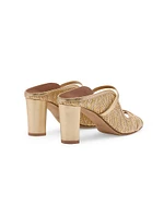Norah 70MM Metallic Raffia Sandals