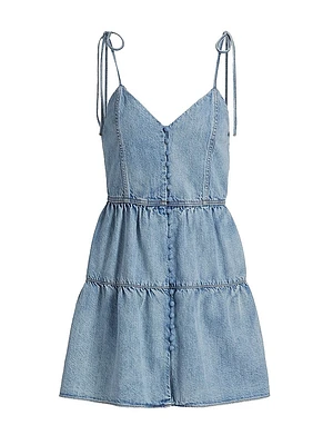 Shanti Denim Tiered Minidress