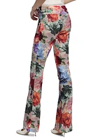 Janis Floral Cropped Boot-Cut Pants