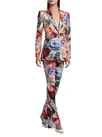 Janis Floral Cropped Boot-Cut Pants