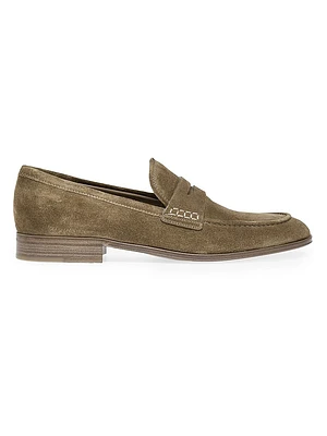 George Suede Penny Loafers